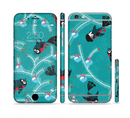 The Blue with Flying Tweety Birds Sectioned Skin Series for the Apple iPhone 6s Plus