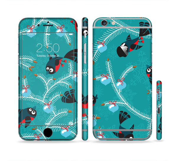 The Blue with Flying Tweety Birds Sectioned Skin Series for the Apple iPhone 6 Plus