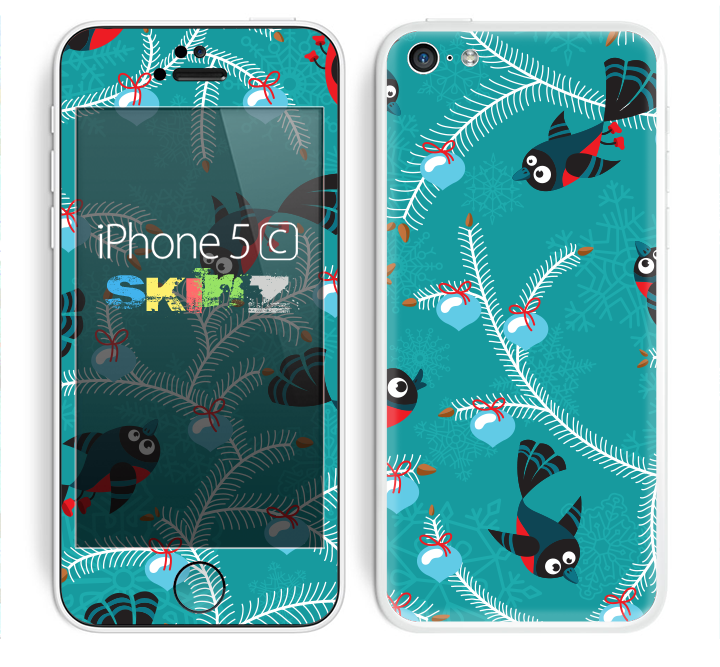 The Blue with Flying Tweety Birds Skin for the Apple iPhone 5c