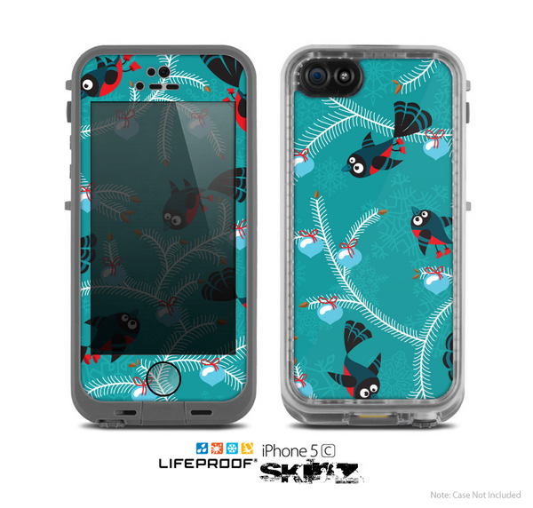 The Blue with Flying Tweety Birds Skin for the Apple iPhone 5c LifeProof Case