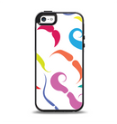 The Bold Colorful Mustache Pattern Apple iPhone 5-5s Otterbox Symmetry Case Skin Set