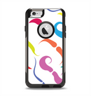 The Bold Colorful Mustache Pattern Apple iPhone 6 Otterbox Commuter Case Skin Set