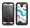 The Bold Colorful Mustache Pattern Samsung Galaxy S4 LifeProof Nuud Case Skin Set