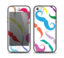 The Bold Colorful Mustache Pattern Skin Set for the iPhone 5-5s Skech Glow Case