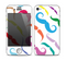 The Bold Colorful Mustache Pattern Skin for the Apple iPhone 4-4s