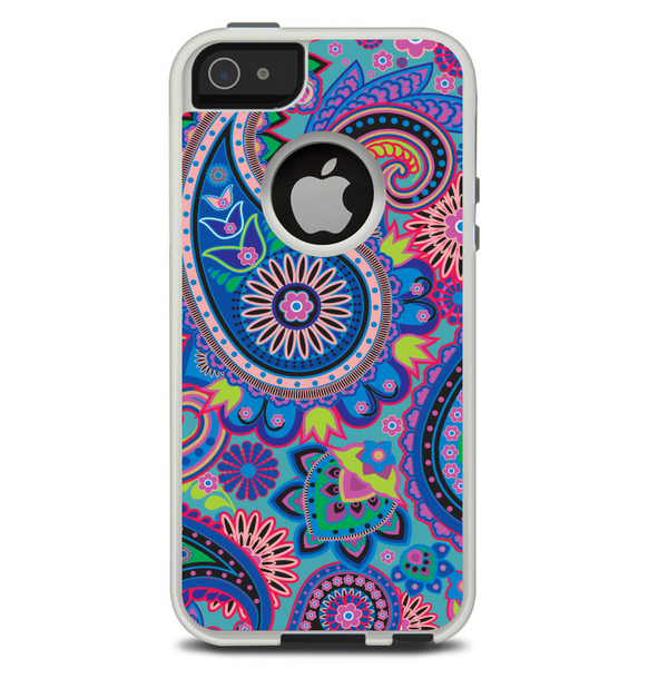 The Bold Colorful Paisley Pattern Skin For The iPhone 5-5s Otterbox Commuter Case