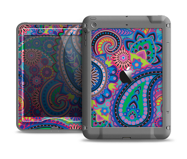 The Bold Colorful Paisley Pattern Apple iPad Mini LifeProof Nuud Case Skin Set