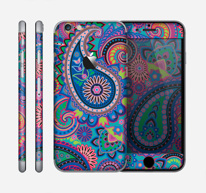 The Bold Colorful Paisley Pattern Skin for the Apple iPhone 6