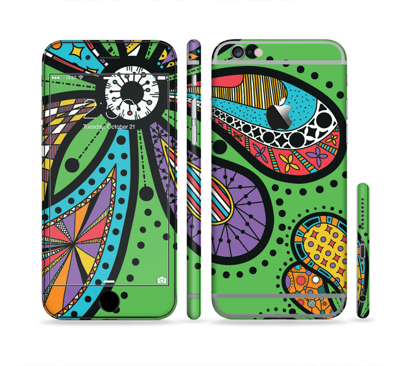 The Bold Paisley Flower Sectioned Skin Series for the Apple iPhone 6s