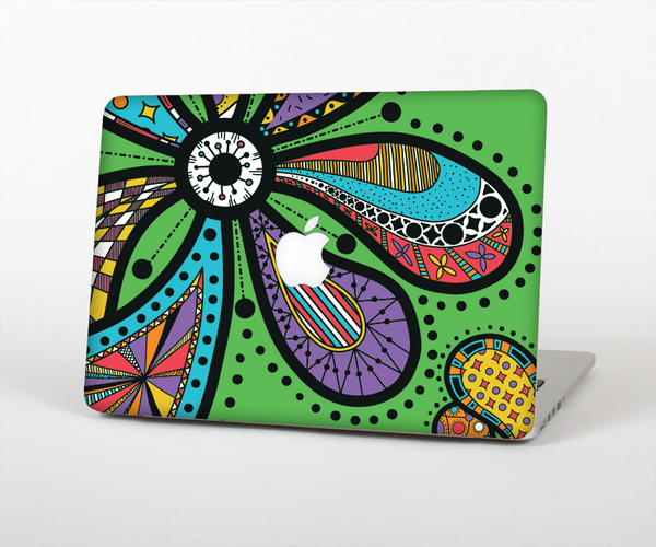 The Bold Paisley Flower Skin Set for the Apple MacBook Air 11"