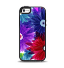 The Boldly Colored Flowers Apple iPhone 5-5s Otterbox Symmetry Case Skin Set
