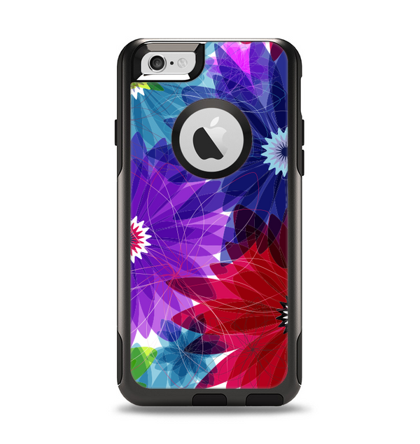 The Boldly Colored Flowers Apple iPhone 6 Otterbox Commuter Case Skin Set