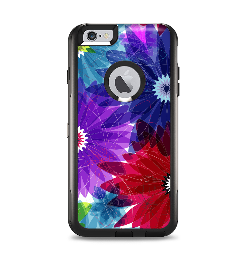 The Boldly Colored Flowers Apple iPhone 6 Plus Otterbox Commuter Case Skin Set