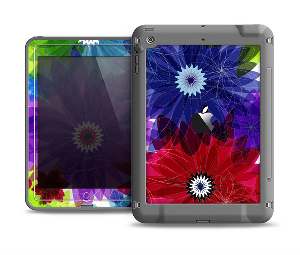 The Boldly Colored Flowers Apple iPad Mini LifeProof Fre Case Skin Set