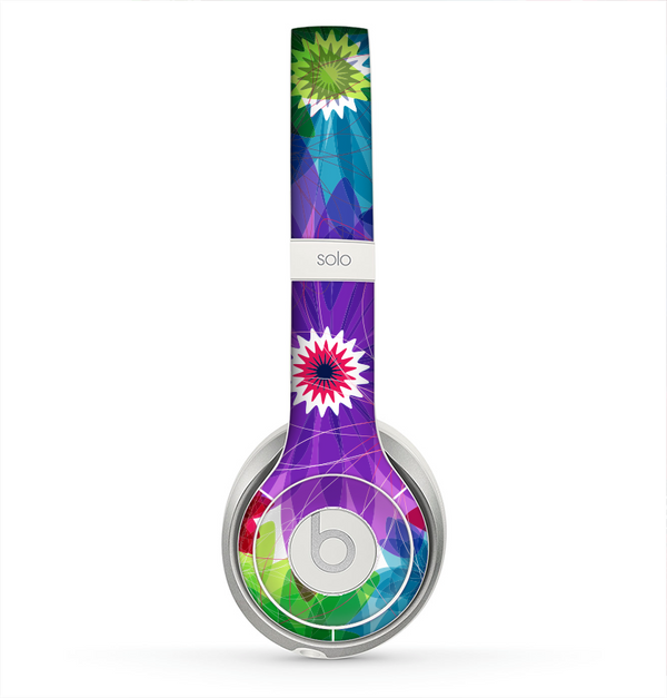 The Boldly Colored Flowers Skin for the Beats by Dre Solo 2 Headphones