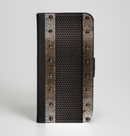 The Bolted Rustic Metal Sheets Ink-Fuzed Leather Folding Wallet Case for the iPhone 6/6s, 6/6s Plus, 5/5s and 5c