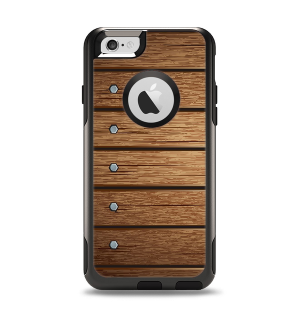 The Bolted Wood Planks Apple iPhone 6 Otterbox Commuter Case Skin Set