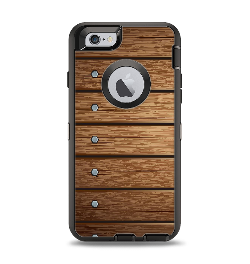 The Bolted Wood Planks Apple iPhone 6 Otterbox Defender Case Skin Set