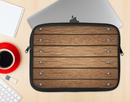 The Bolted Wood Planks Ink-Fuzed NeoPrene MacBook Laptop Sleeve