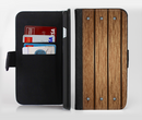 The Bolted Wood Planks Ink-Fuzed Leather Folding Wallet Credit-Card Case for the Apple iPhone 6/6s, 6/6s Plus, 5/5s and 5c