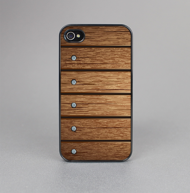 The Bolted Wood Planks Skin-Sert for the Apple iPhone 4-4s Skin-Sert Case