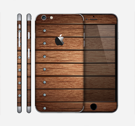 The Bolted Wood Planks Skin for the Apple iPhone 6 Plus