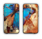 The Bright Blue Butterfly on Grunge Gold Surface Apple iPhone 6 LifeProof Nuud Case Skin Set