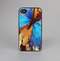 The Bright Blue Butterfly on Grunge Gold Surface Skin-Sert for the Apple iPhone 4-4s Skin-Sert Case