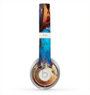 The Bright Blue Butterfly on Grunge Gold Surface Skin for the Beats by Dre Solo 2 Headphones