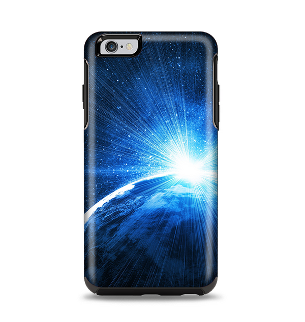 The Bright Blue Earth Light Flash Apple iPhone 6 Plus Otterbox Symmetry Case Skin Set