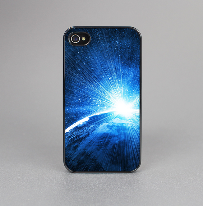 The Bright Blue Earth Light Flash Skin-Sert for the Apple iPhone 4-4s Skin-Sert Case