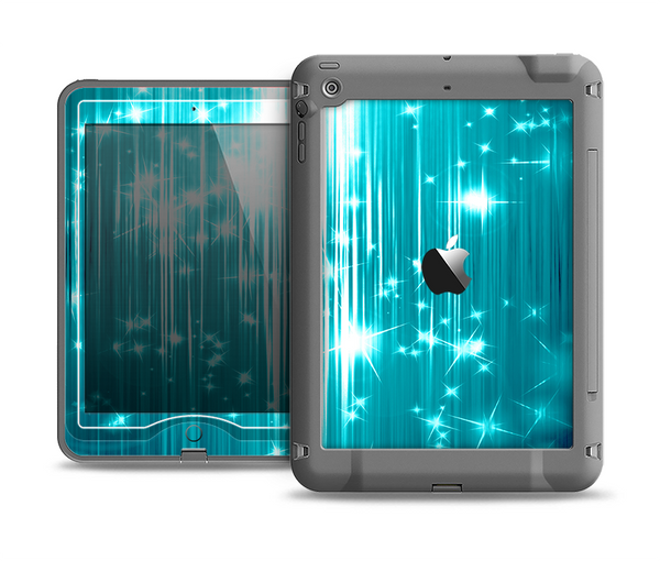 The Bright Blue Glistening Streaks Apple iPad Mini LifeProof Nuud Case Skin Set