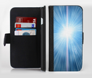 The Bright Blue Light Ink-Fuzed Leather Folding Wallet Credit-Card Case for the Apple iPhone 6/6s, 6/6s Plus, 5/5s and 5c