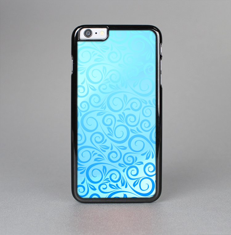 The Bright Blue Vector Spiral Pattern Skin-Sert Case for the Apple iPhone 6 Plus
