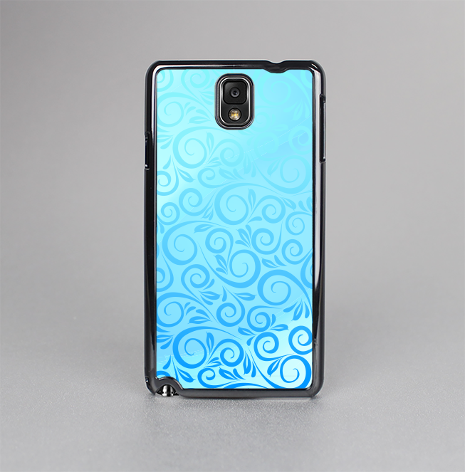 The Bright Blue Vector Spiral Pattern Skin-Sert Case for the Samsung Galaxy Note 3