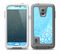 The Bright Blue Vector Spiral Pattern Skin for the Samsung Galaxy S5 frē LifeProof Case
