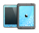 The Bright Blue Vector Spiral Pattern Apple iPad Air LifeProof Fre Case Skin Set