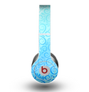 The Bright Blue Vector Spiral Pattern Skin for the Beats by Dre Original Solo-Solo HD Headphones