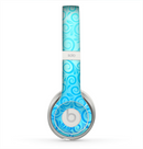 The Bright Blue Vector Spiral Pattern Skin for the Beats by Dre Solo 2 Headphones