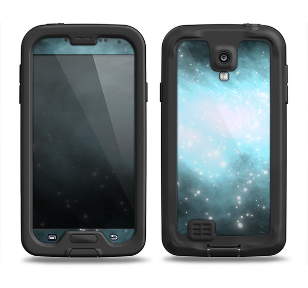 The Bright Blue Vivid Galaxy Samsung Galaxy S4 LifeProof Nuud Case Skin Set