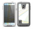 The Bright Blue and Yellow Lines Skin for the Samsung Galaxy S5 frē LifeProof Case