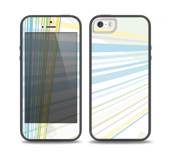 The Bright Blue and Yellow Lines Skin Set for the iPhone 5-5s Skech Glow Case