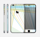 The Bright Blue and Yellow Lines Skin for the Apple iPhone 6
