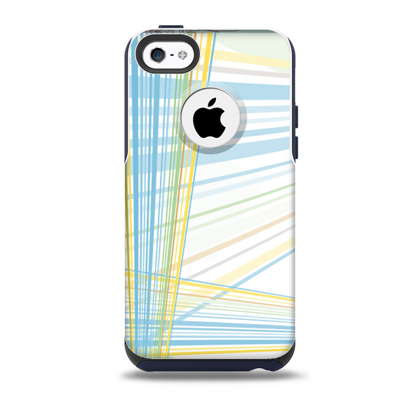 The Bright Blue and Yellow Lines Skin for the iPhone 5c OtterBox Commuter Case