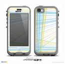 The Bright Blue and Yellow Lines Skin for the iPhone 5c nüüd LifeProof Case
