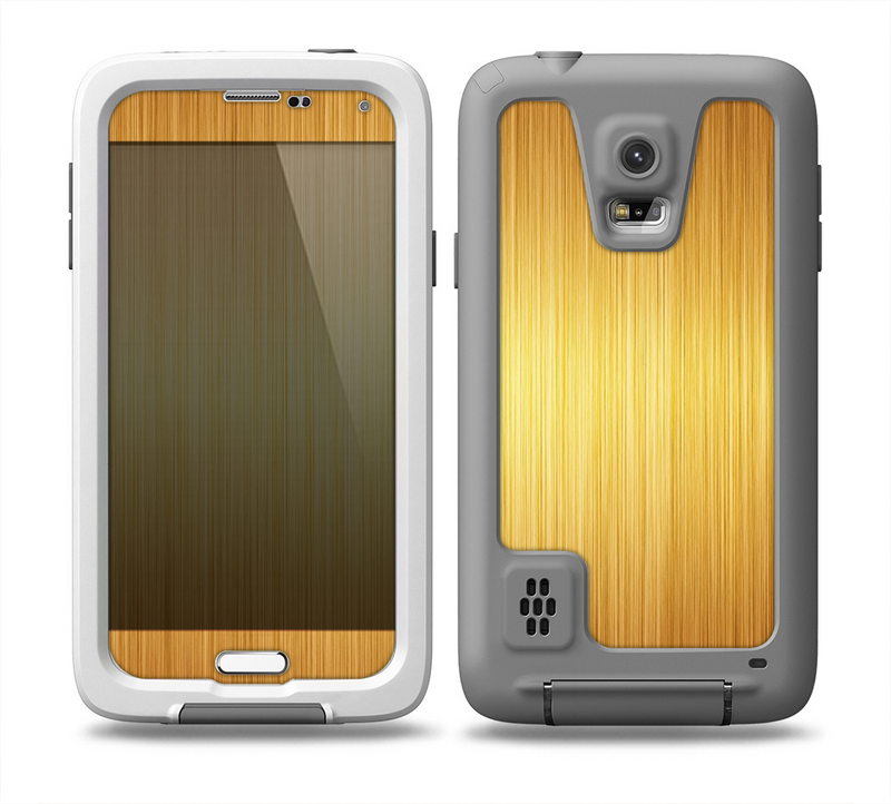 The Bright Brushed Gold Surface Skin for the Samsung Galaxy S5 frē LifeProof Case