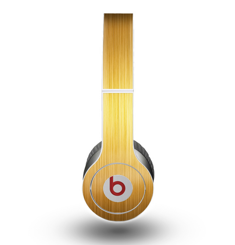 The Bright Brushed Gold Surface Skin for the Beats by Dre Original Solo-Solo HD Headphones