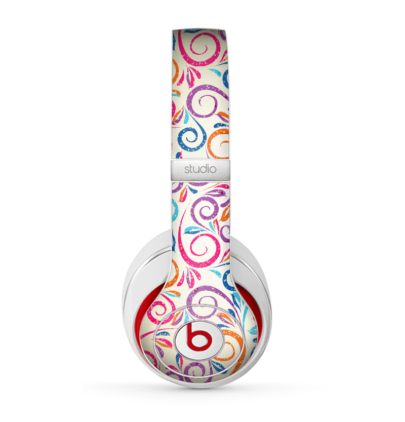 The Bright Colored Vector Spiral Pattern Skin for the Beats by Dre Studio (2013+ Version) Headphones