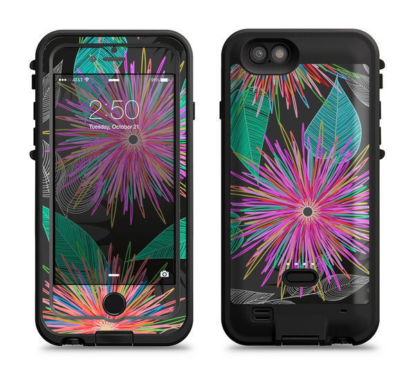 The Bright Colorful Flower Sprouts Apple iPhone 6/6s LifeProof Fre POWER Case Skin Set