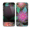 The Bright Colorful Flower Sprouts Skin for the Apple iPhone 4-4s